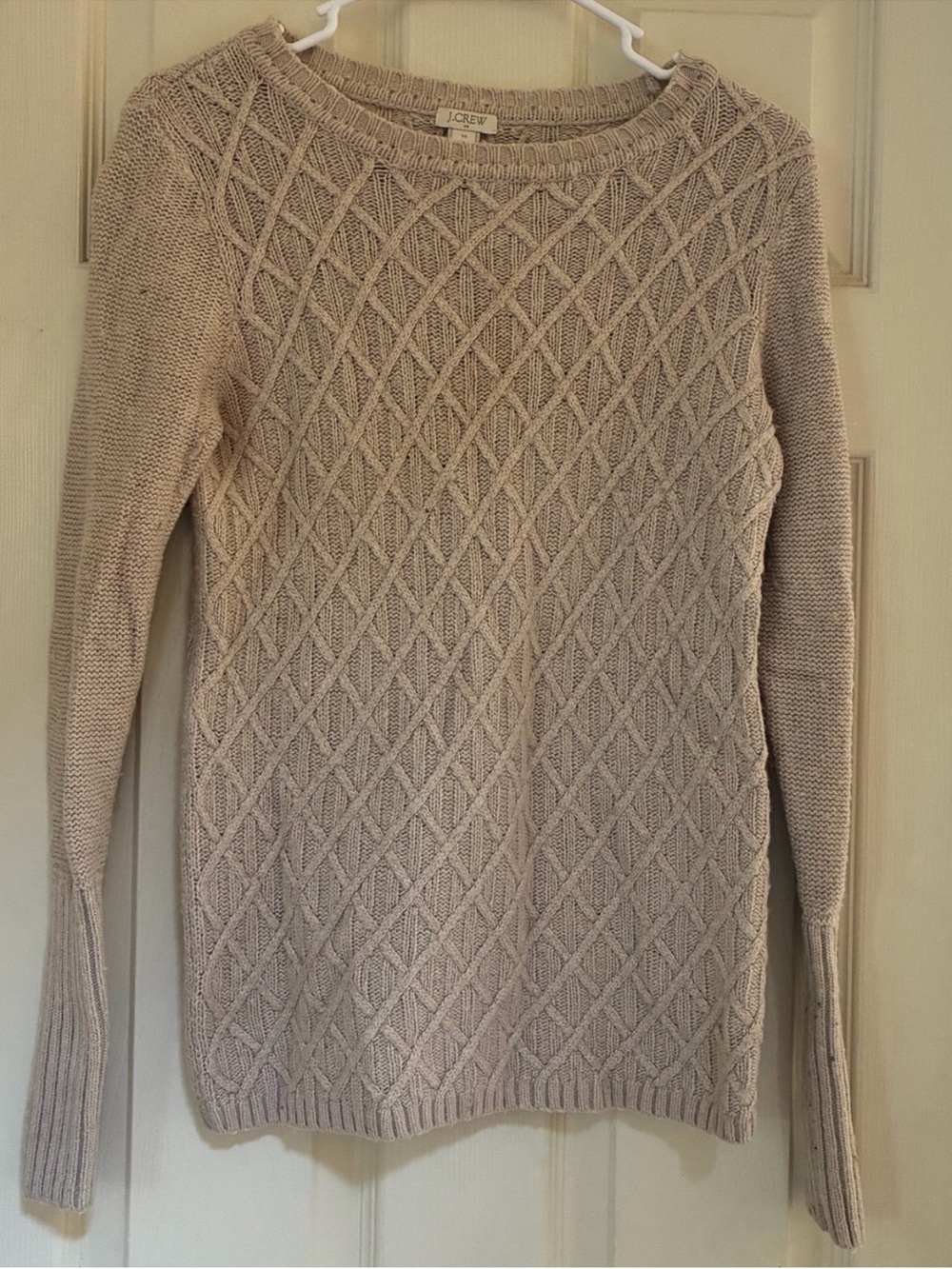 J. CREW Diamond Cable Crewneck Sweater - Picture 4 of 7